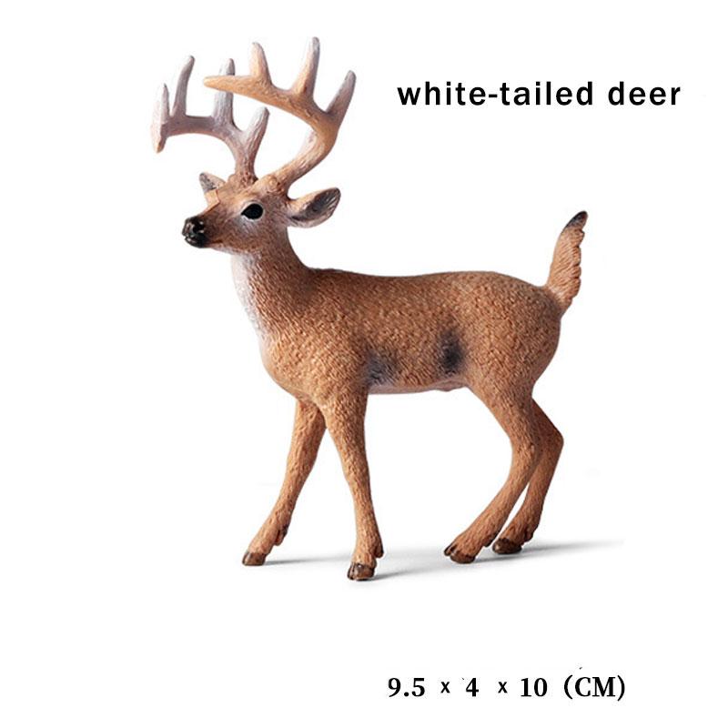 

19 стилей, имитация животного, модель дикого твердого пластика, слона, носорога, бурого медведя, тигра, льва, леопарда, лошади, модель игрушки, украшения white-tailed deer