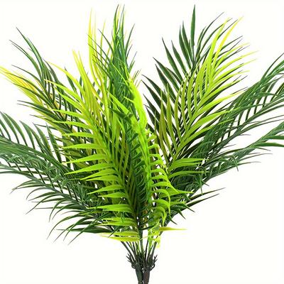 1/4PCS 9-Head  Artificial Palm Leaves Palm Tree Decor for Home, Garden, and Office Green Indoor/Outdoor Use Decor
