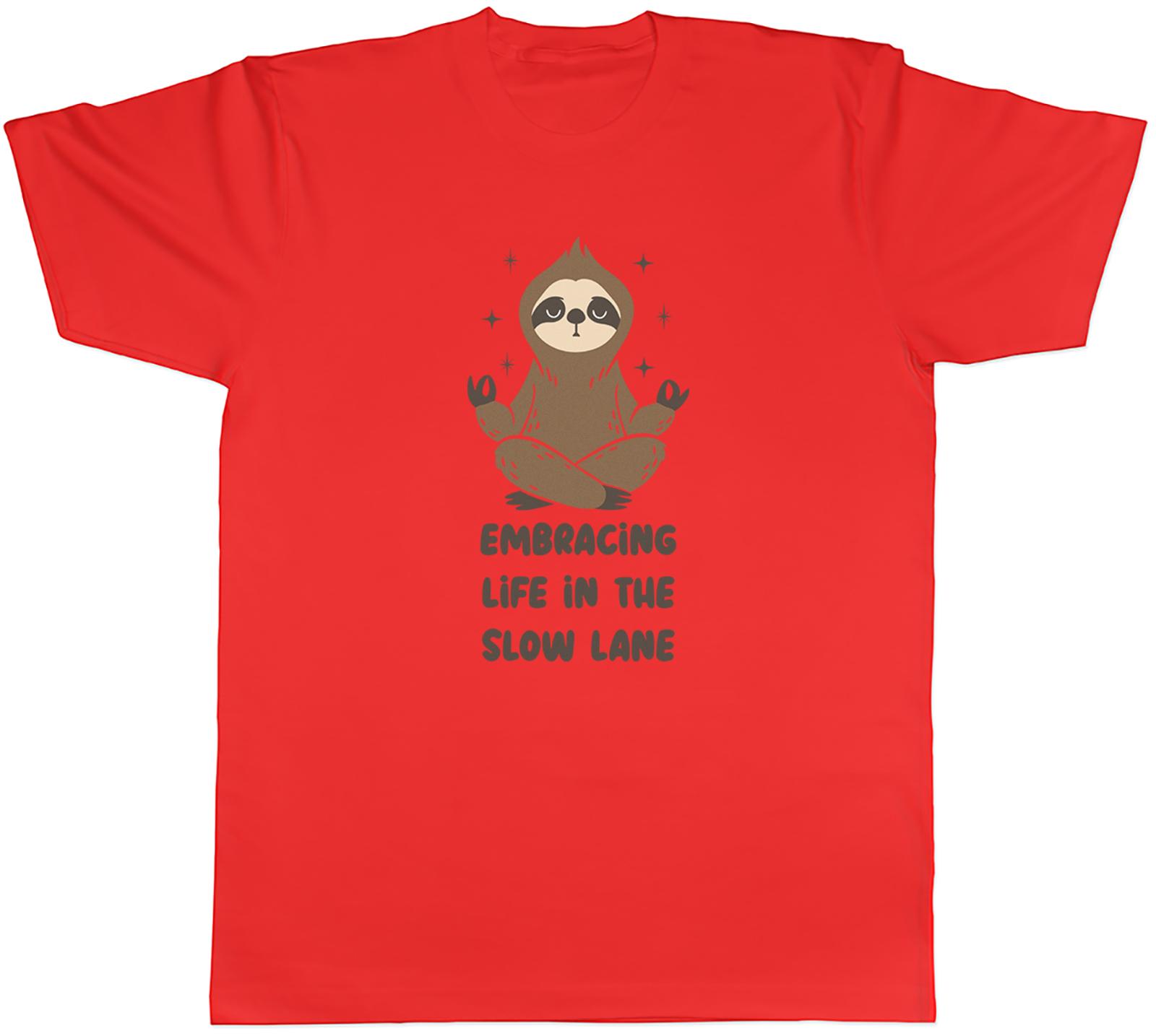 Yoga Sloth Unisexs TShirt Funny Life in the Slow Lane Unisex Tee Gift S