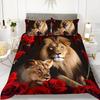 2/3pcs Duvet Cover Set Soft and Comfortable Black Lion Duvet Cover Set King Size Lion Twin Bedding Set for Boys Duvet 3d Animal
