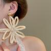 Bohemian Style Exaggerated Flower Ear Studs Zinc Zinc Alloy Hollow Floral Earrings  Bride