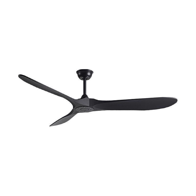 Variable Frequency Ceiling Fan with Light and Remote Control, Solid Wood Blades, for Living Room, Dining Room, Bedroom