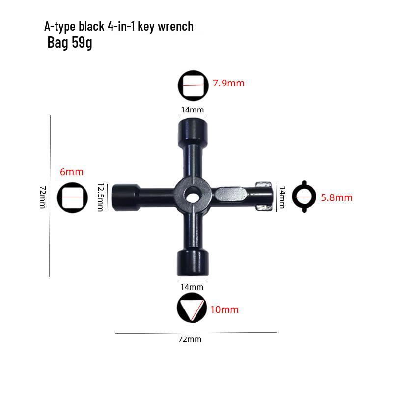 Grenzüberschreitendes Schraubenschlüsselwerkzeug: Internes Dreieck-, Quadrat- und Rundbit für Aufzugstüren & Wasserzähler