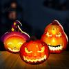 Portable Paper Lanterns for Kids Halloween Lantern Craft Set Kids, DIY Handheld Pumpkin Ghost Art Kits Home Gardening with LED Light Trick or