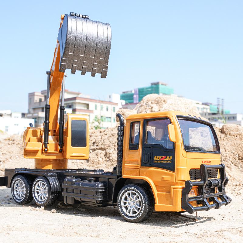 2.4G10 Channel 1:24 Electric Remote Control Alloy Excavator Simulation Excavator Construction Vehicle Model Toy