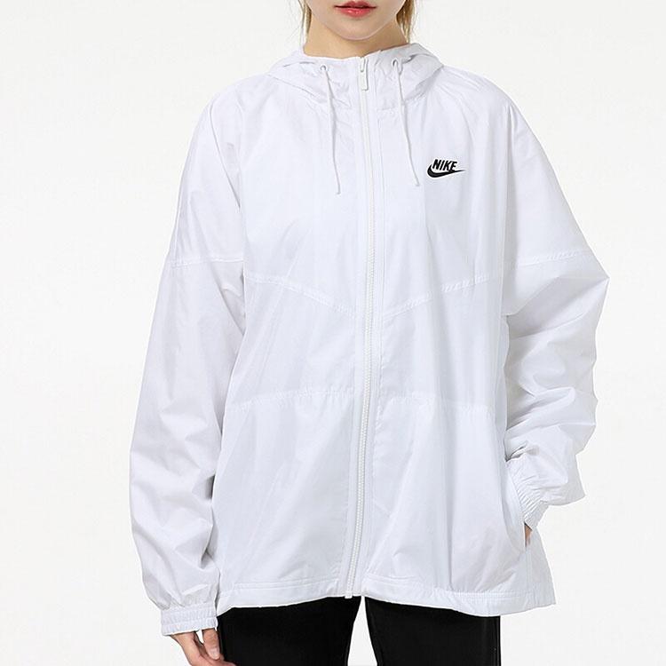 (WMNS) Nike AS W Nike Sportswear RPL WR ESSNTL WVN JKT Jacket White Women's DD5853-100
