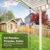 Hanging Rain Chain with Twisted-Loop Elements Weatherproof for Pergola