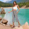 Women's High Waist  Printed Casual Trousers Workout Pants 3/4 Pants