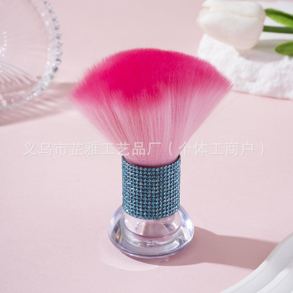 Diamond-encrusted mushroom head loose powder brush makeup brush cleaning brush tool blush brush Multi-function Internet celebrity nail art dust brush озеро синий