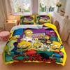 Simpsons Family Adventure Print 3Pcs Bedding Setduvet Cover With 2 Bedropillowcase Home Birthday Gift