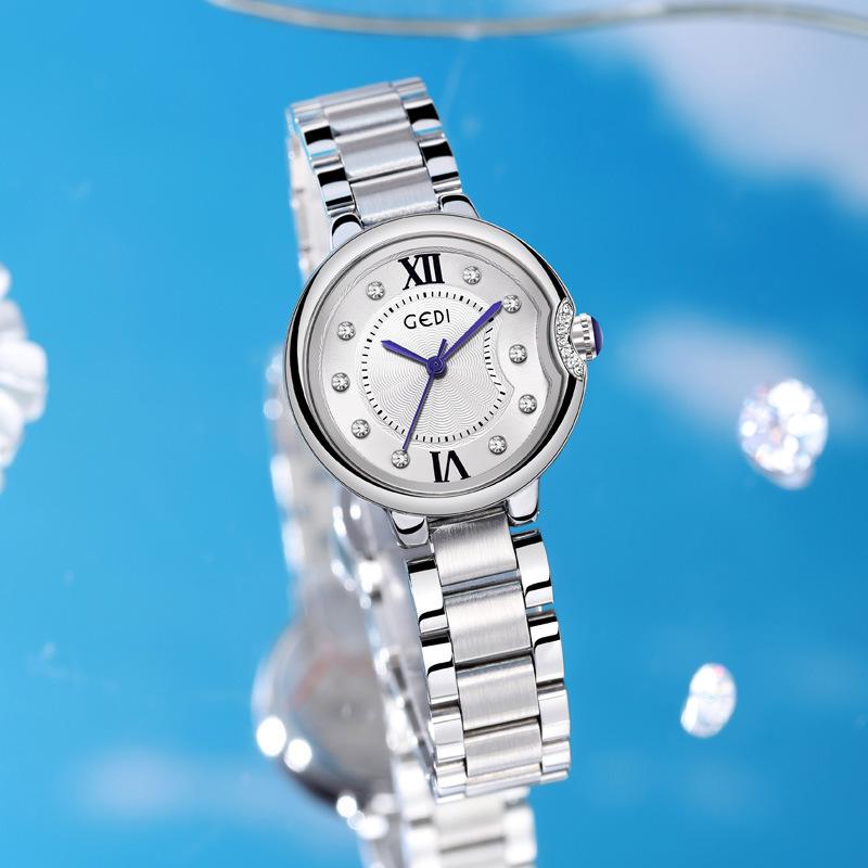 Light Luxury Exquisite Waterproof Watch Fashion Niche High-End Steel Belt Women'S Watch