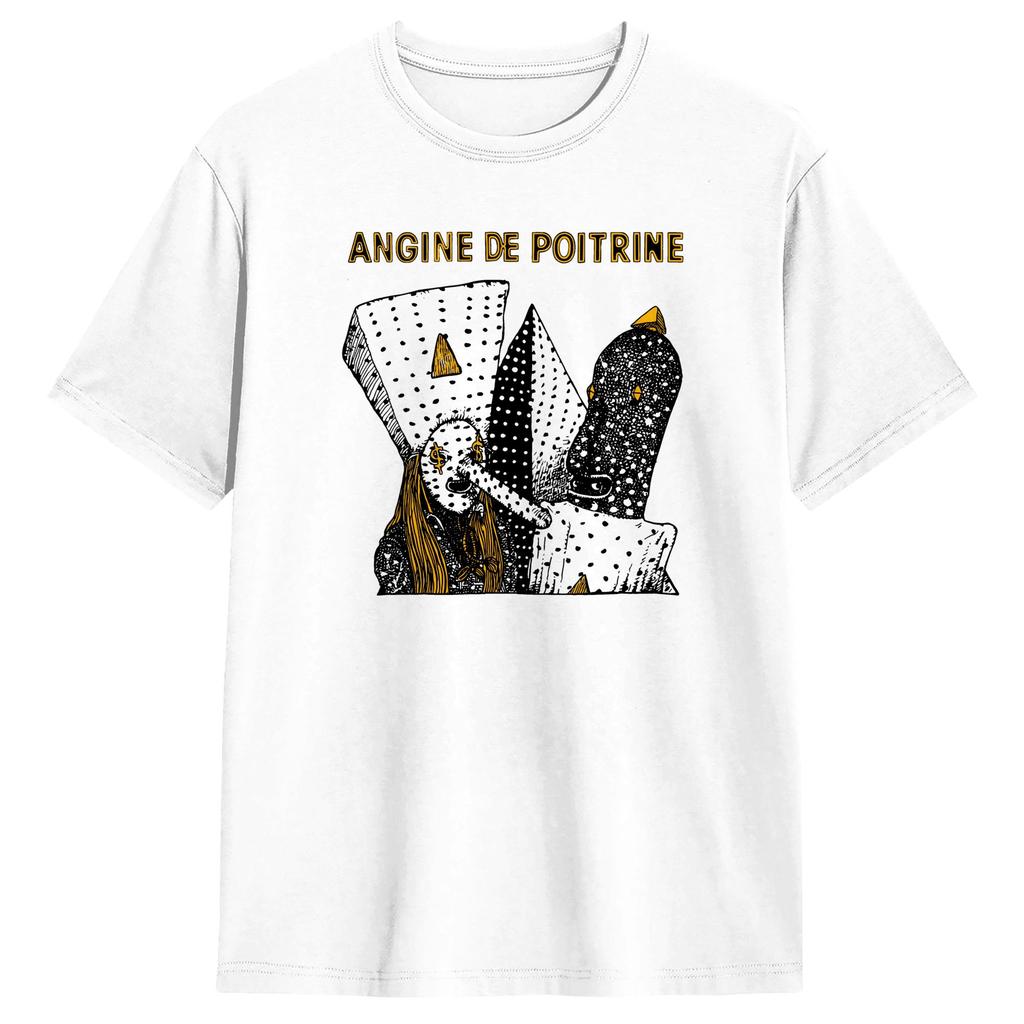 Casual Angine De Poitrine TShirt for Unisex Round Collar Pure Cotton T Shirt  Short Sleeve Tees Gift Idea Clothes