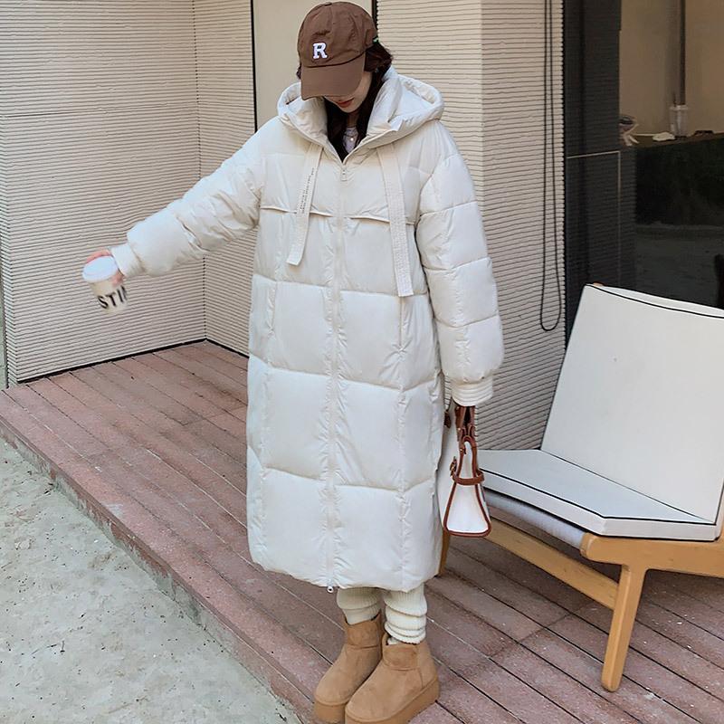 2025 winter down cotton coat large size over knee long cotton-padded coat women fashionable cotton-padded coat