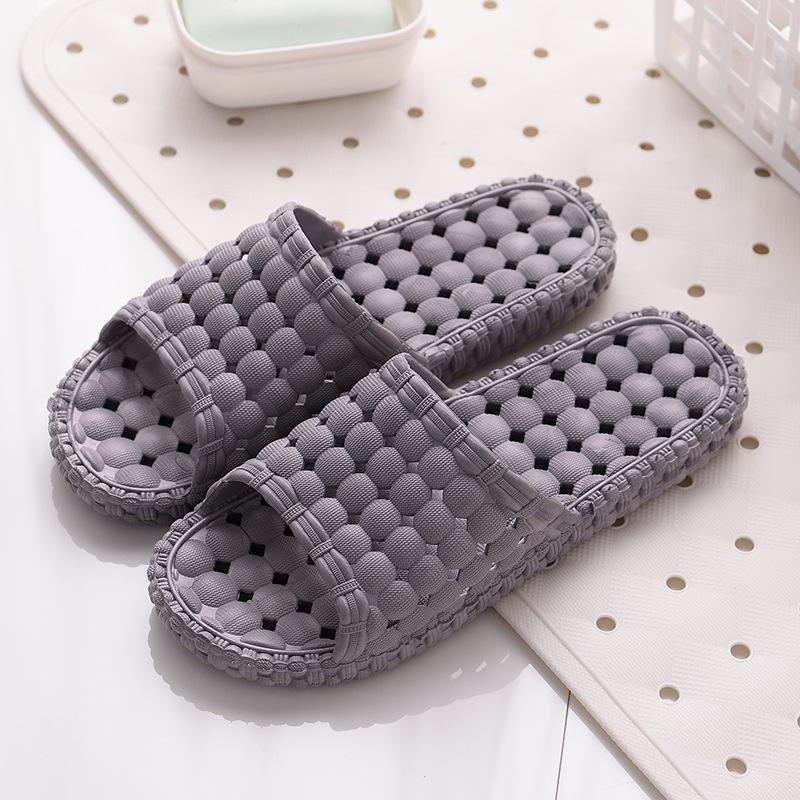 New bathroom leaking cool slippers women's summer couple indoor home home home non-slip stepping on shit feeling external wear men's summer
