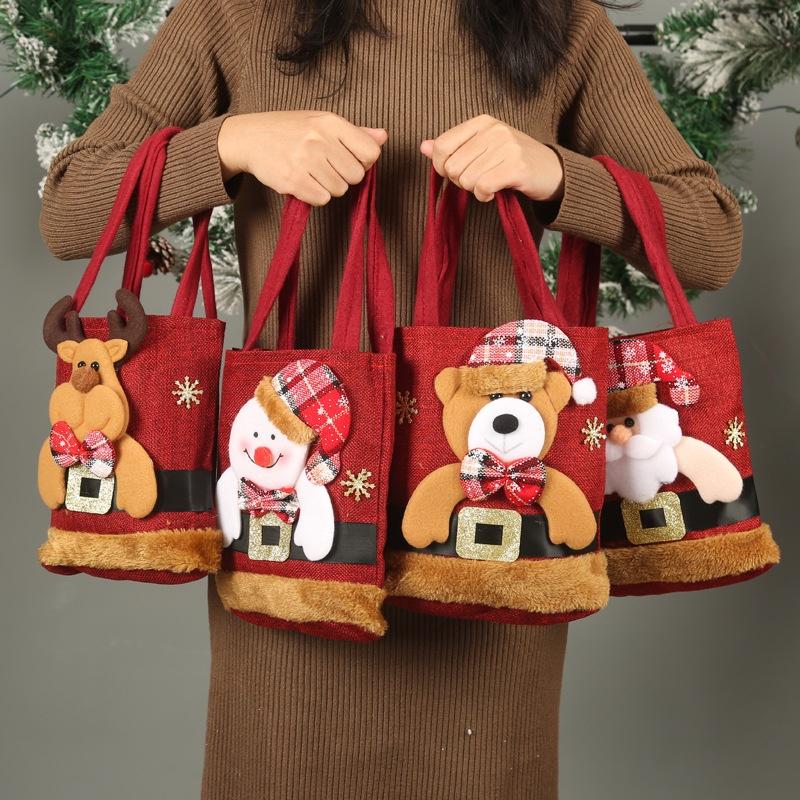 Christmas Decoration Santa Claus Snowman Deer Gift Bag Children's Gift Bag Candy Bag Christmas Tote Bag