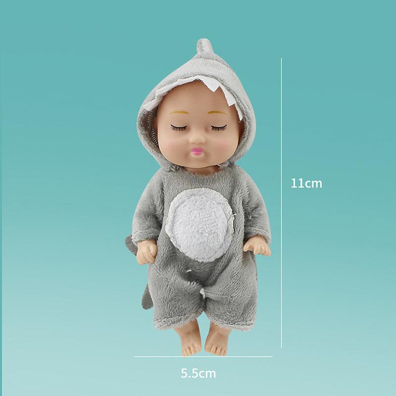 1 kus 11cm doplňky pro panenky hračka koníčky simulace spící plyšová dívčí hračka kreativní dárek k narozeninám pro nejlepší kamarádku