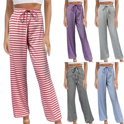 Pantaloni casual de damă Pantaloni casual elastici confortabili, cu șnur lat