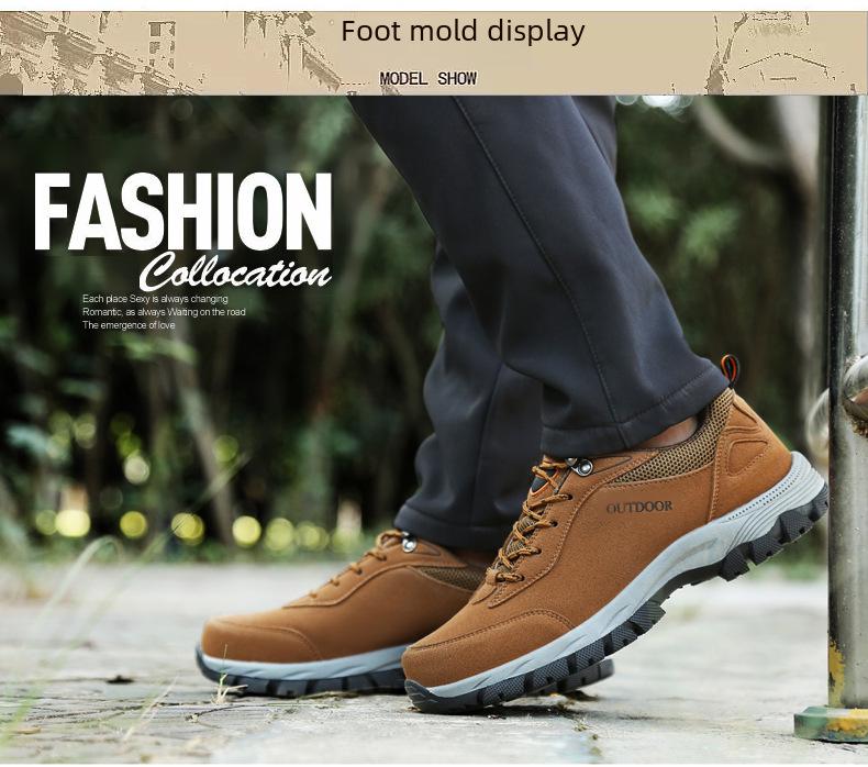 Pánské outdoorové semišové nepromokavé turistické boty - Nadměrná velikost, Ochrana práce