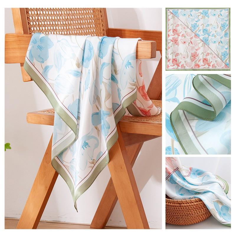 2026 New Fashion Womens Mulberry Silk Scarf Elegant Square Shawl Lightweight Versatile Trendy Accessory