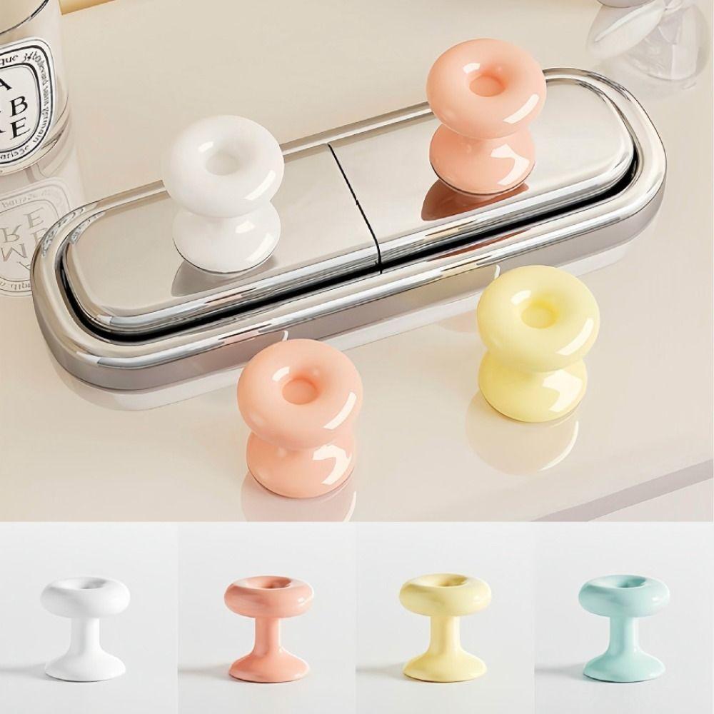 Creative Donut Toilet Press Button Adhesive Nail Protector Toilet Tank Press Button Multifunctional Toilet Flush Top Button