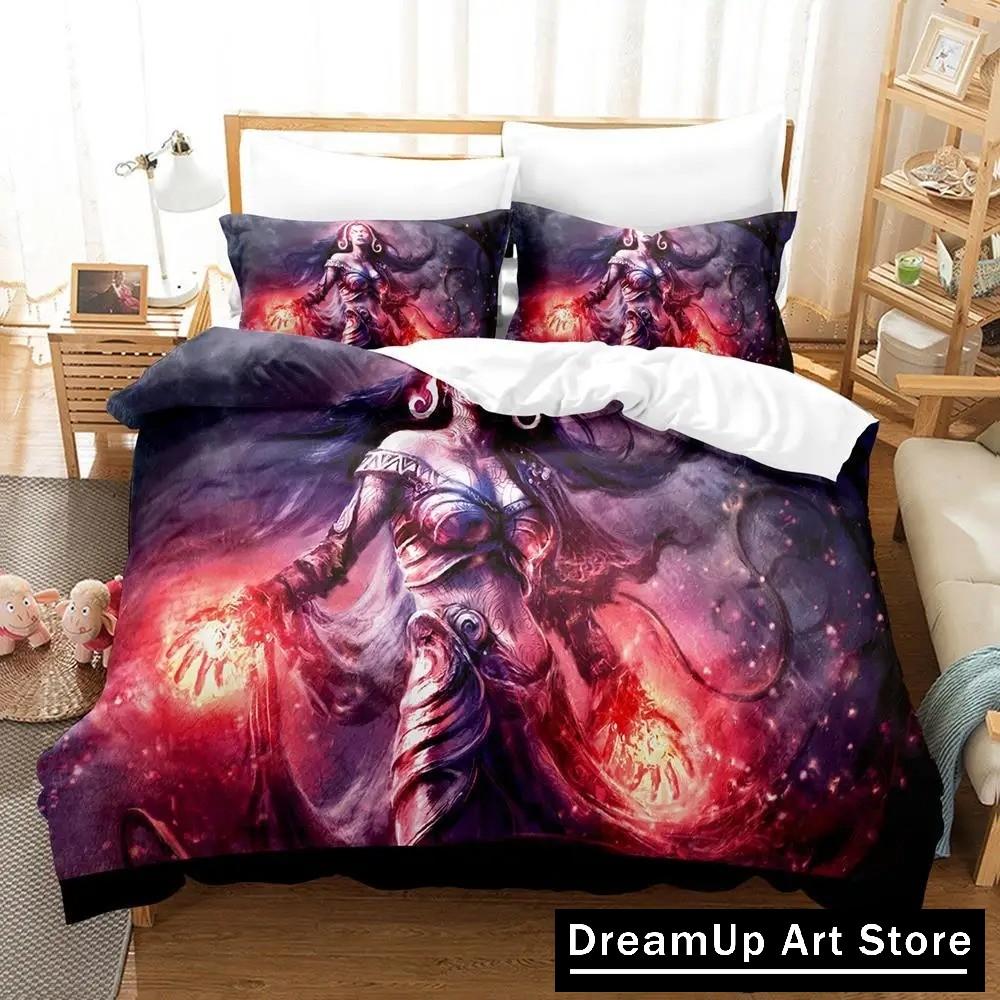 3D M-Magic The Gathering Bedding Set Quilt Cover Bed Cover with Pillowcase Twin Single Queen King Size Boys Adult Home Textile