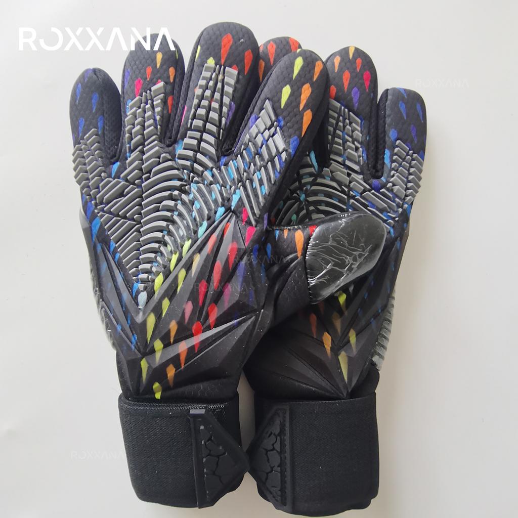 ROXXANA Goalkeeper Gloves Latex Strong Grip Non Slip Durable Wear Resistant Shockproof Comfortable Youth Adult Training Match.