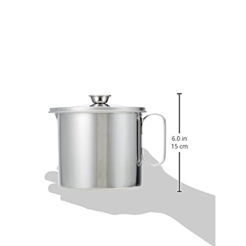 Ichibishi Metal Oil Pot, 1.2L, Double Mesh, 18-0 Stainless Steel, Made In Japan