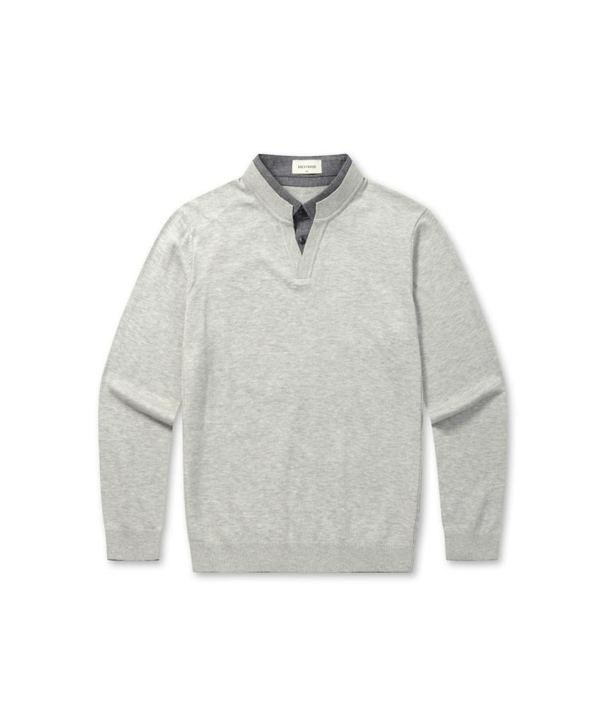 BRENTWOOD [Innova] Washable Shirt Layered Sweater Brwax26151Gyl