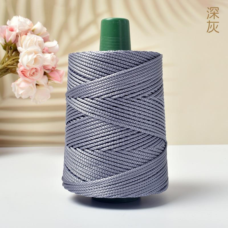 Light-Weight Ice Silk Yarn for Summer DIY Hand-Woven Sun Hat Bag Shoes Cushion Craft Rope Hollow Wool Crocheting Cushion