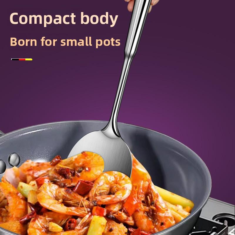 1PC Stainless steel spatula, household kitchen small frying spatula, mini stir-frying spatula, kitchenware for frying eggs