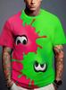 3D Digital Printing Men's T-shirt, Casual Round-neck Short-sleeved