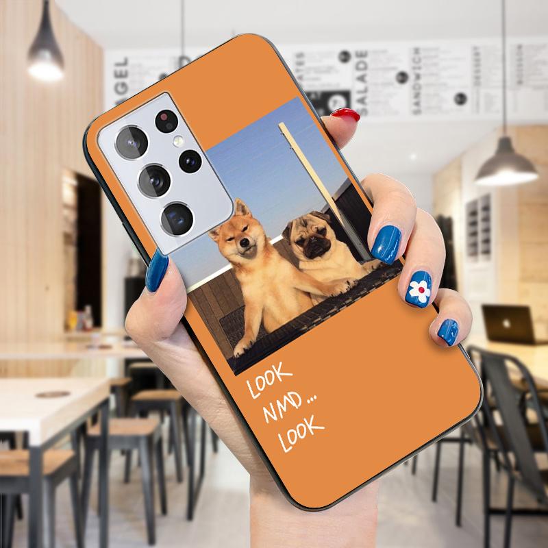 Cartoon Cute Dog Cat Girl Phone Case Colorful Soft Silicone Casing