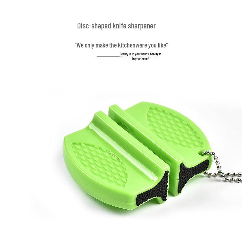 Compact Portable Knife Sharpener for Kitchen and Fruit Knives - Quick Sharpening Stone with Kitchen Rod