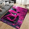 Pink Sports Car with Nature suitable as a non-slip mat for the living room or bedroom sofa