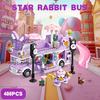 486 BUC Prietene Fete Autobuz Stea Iepure cu Două Etaje Blocuri de Construcție Jucării Cărămizi STEM Figurine Floare Jucării Ziua Crăciunului Fete