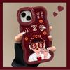 Cute Little Rich Woman Applies To Apple 17promax Mobile Phone Case Iphone15 Silicone 16 Double Bracket 14 Protective Case