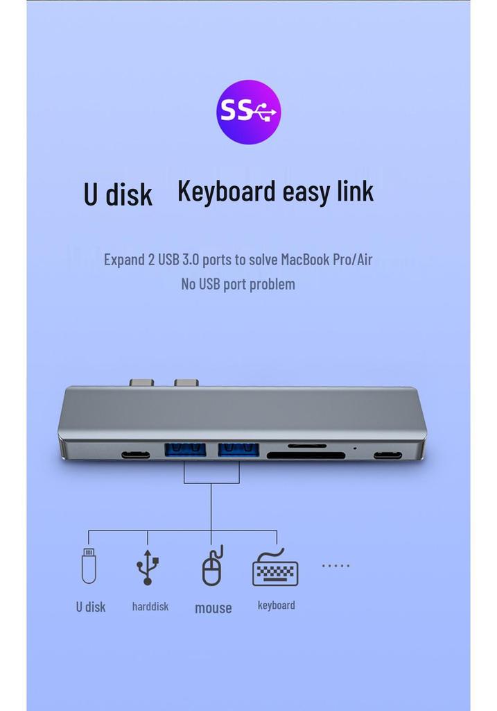 Apple Thunderbolt 3 Hub: MacBook-Compatible Docking Station Converter 3.0