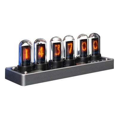 OUSEITECH Nixie Tube Wind Luminous Tube WIFI Computer Retro Modern Table RGB Full Color LED Digital Digital Desk Photo Music Hour Desktop Creative