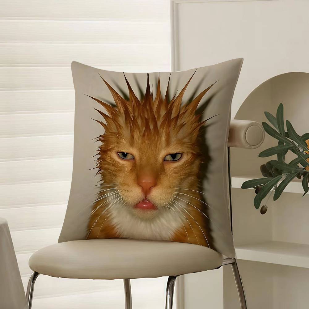 Lustige und interessante Tiere – Kissenbezug für bequemes Sofa oder Bett. Seidig-elegant, mit unsichtbarem Reißverschluss. Dekorativer Kissenbezug