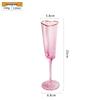 Hammered Pink Gold Rim Heart-shaped Glassware Set: Red Wine, Champagne Flute, Juice, European High-stem Glasses