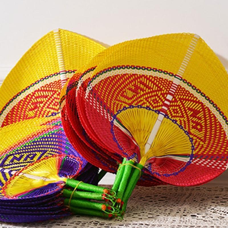 62KD Bamboo Woven Fan Hand Weaving Fans Cooling Supplies Party Supplies Wedding Camp