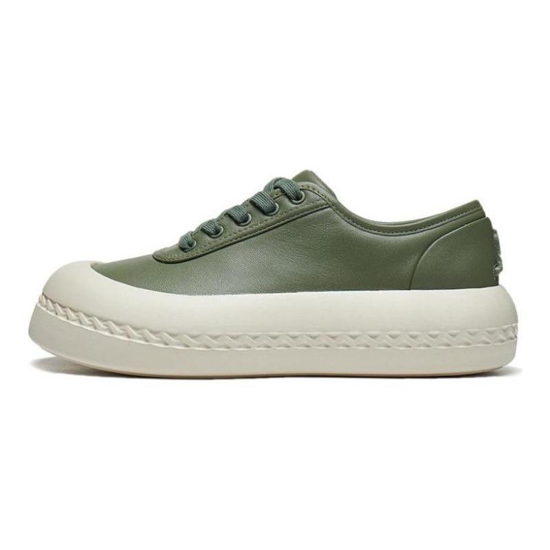 LI-NING 1990 Chain Slip-resistant Wear-resistant Low Top Skate Shoes For Women Green ALHT072-2 36