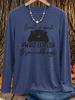 Women's Casual Long Sleeve Tee Round Neck Soft Top with Groundhog Print Just a Girl Who Loves Groundhogs - Versatile Daily Wear for Commute