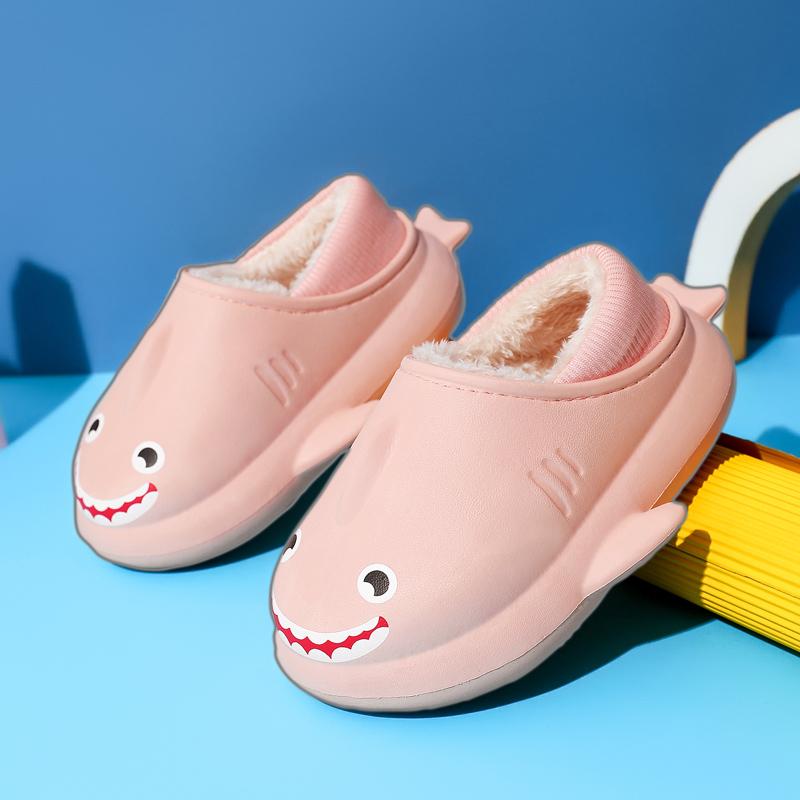 Winter Kinder süße Cartoon dicke Sohlen warme Baumwollschuhe Hausschuhe für zu Hause drinnen und draußen Baumwollpantoffeln 24-35