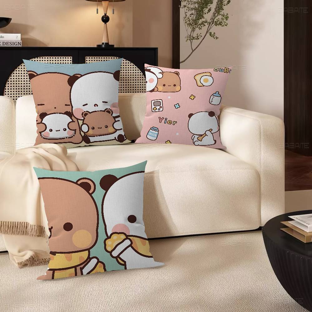 Cartoon B-Bubu And D-Dudu Cute Personalized Picture Text Home Decorative Pillows Household Gifts 45x45cm