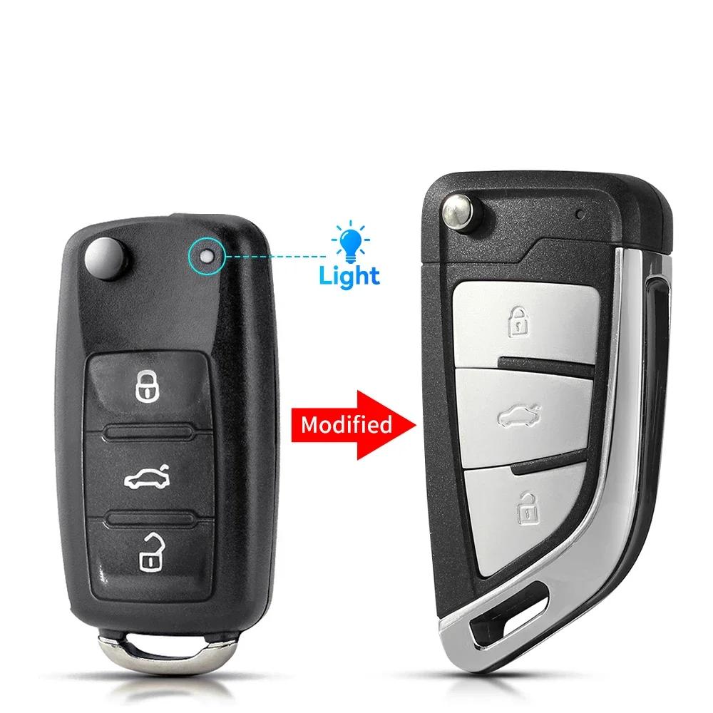 Pouzdro na klíče od auta pro Vw B5 Pro Volkswagen Beetle Caddy Passat Golf Jetta Polo Scirocco Tiguan Touran Skoda Seat Kryt