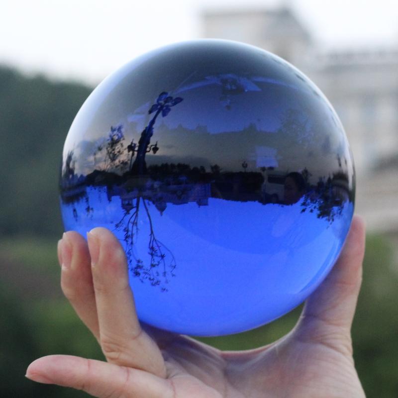 Wholesale Transparent Decorative Purple Pink White Green Yellow Red Blue Black Clear K9 Colored Crystal Glass Balls Solid