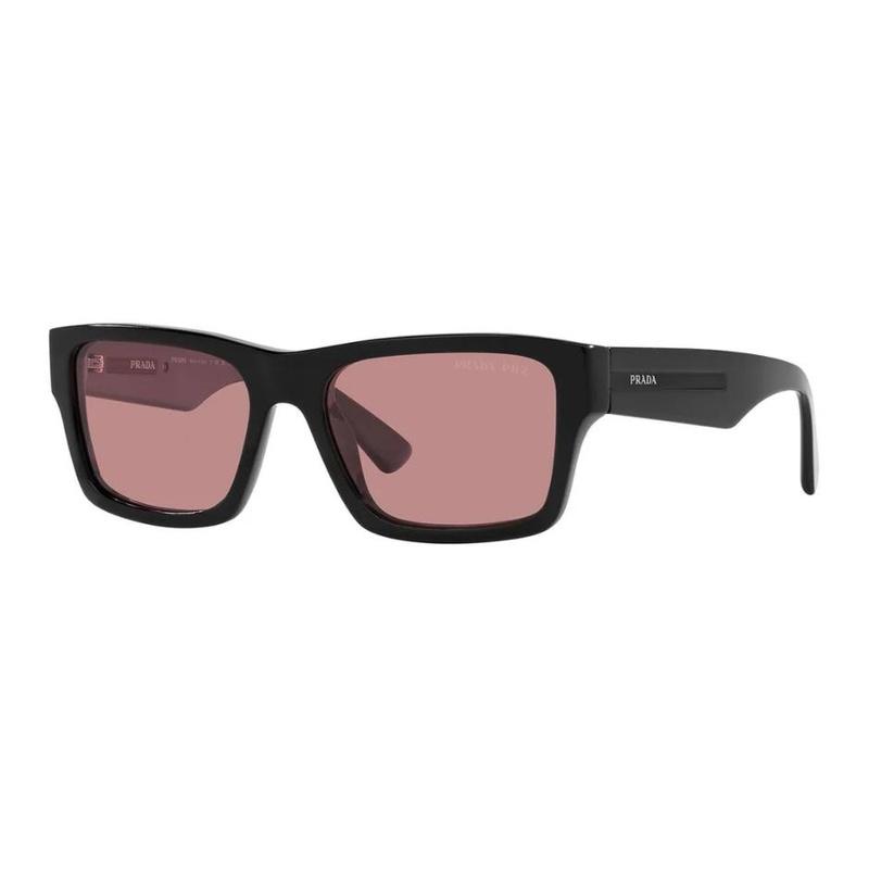 Prada Full frame design rectangular sunglasses unisex couple style black