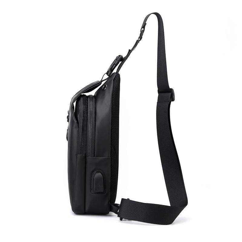New Men's Chest Bag Leisure Large-capacity One Shoulder Messenger Bag Korean Motorcycle Bag Anti Splashing Trend Backpack