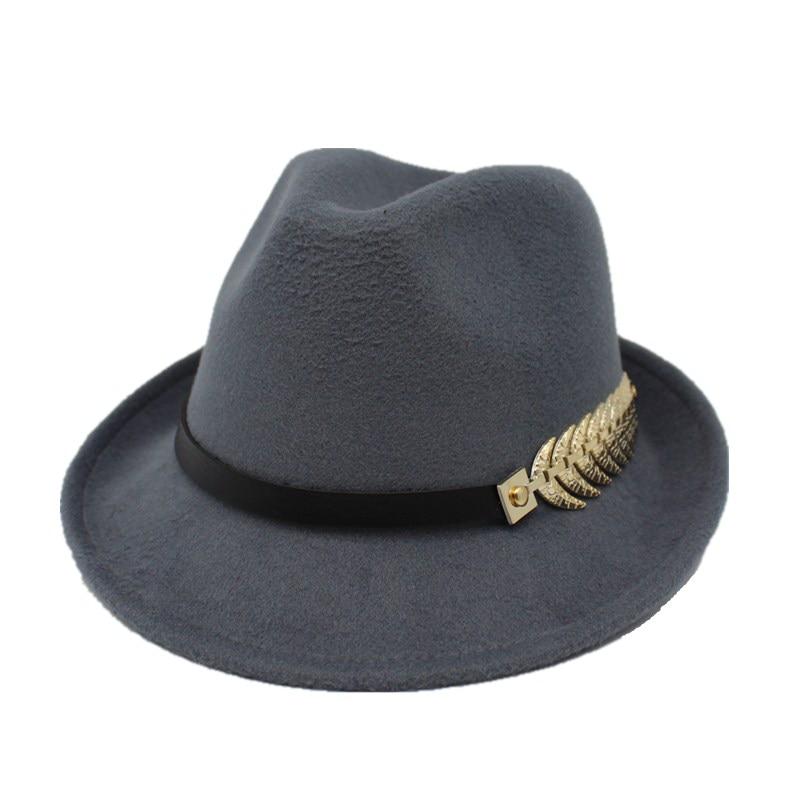 Narrow Brim Wool Felt Fedora Hat 